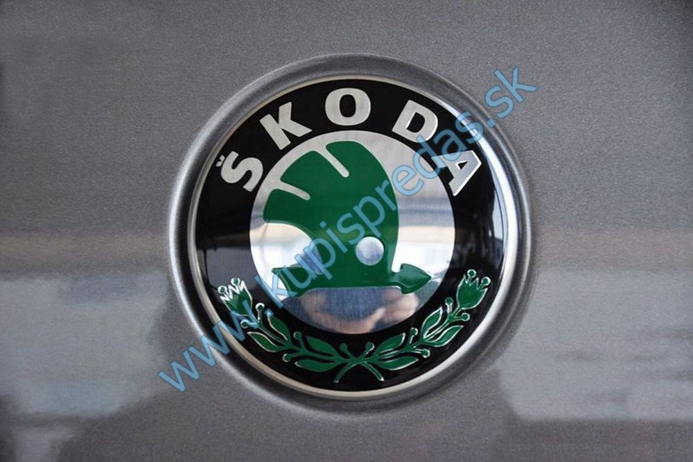 Škoda zelený znak - priemer 90mm 