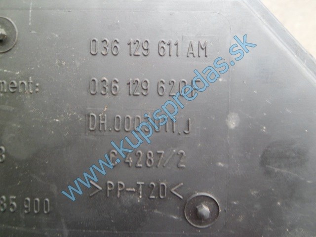 obal vzduchového filtra na vw volkswagen golf 4 1,4i 16V, 036129611AM, 