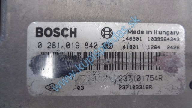 štartovací set na opel vivaro 2,0dci, 0281019840