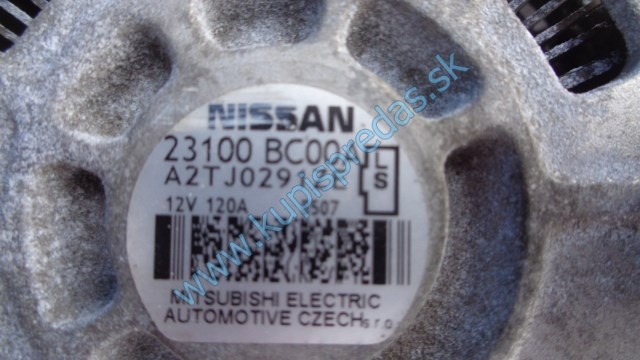 alternátor na nissan qahqai 1,6i, 23100BC00A