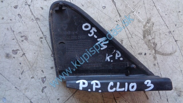 pravý predný plastový kryt na blatník na renault clio 3, 8200357711-D