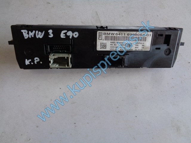 panel na ovládanie kúrenia na bmw 3 E90, 6988064-01