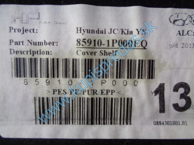 zadné pláto do kufra na hyundai ix20, 85910-1P000EQ