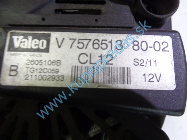 alternátor na citroen c4 1,6 16V, V7576513 80-02