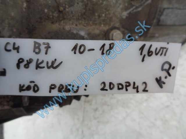 prevodovka na citroen c4 1,6, 20DP42