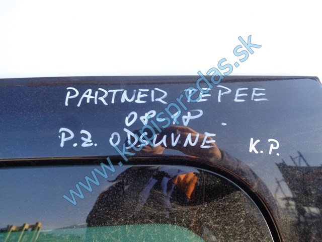 pravé zadné odsuvné dvere na peugeot partner III, 