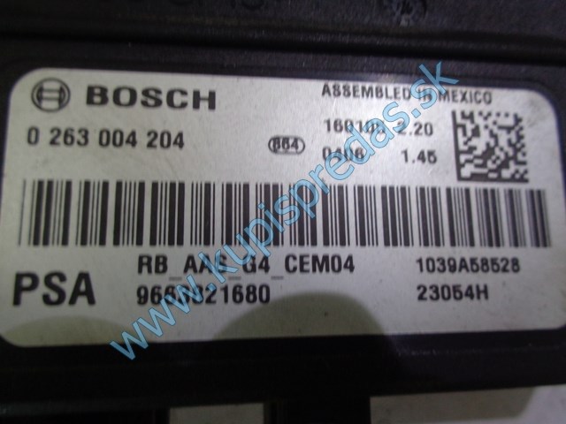 riadiaca jednotka parkovania na citroen berlingo III, 9663821680